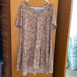 A New Day Tiered Leopard Dress X